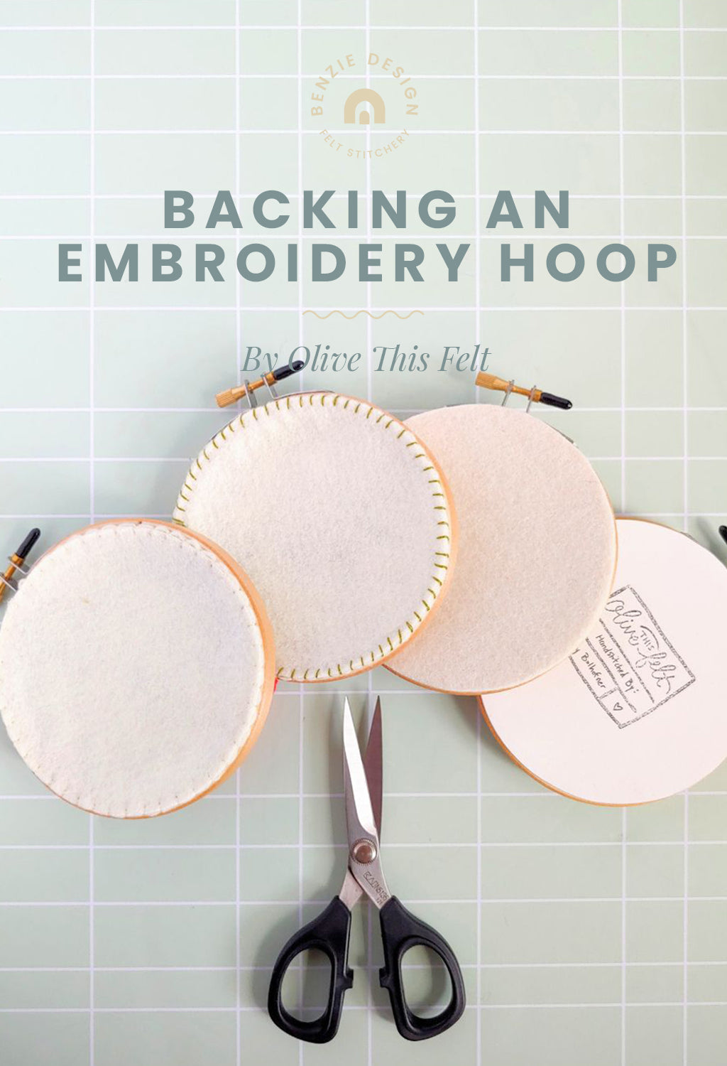 Backing an Embroidery Hoop – Benzie Design