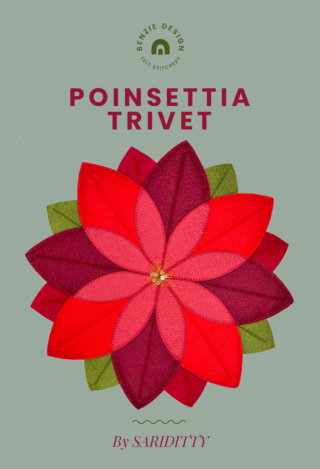 Felt Poinsettia Template Felt Poinsettia Christmas Ornament Cutesy
