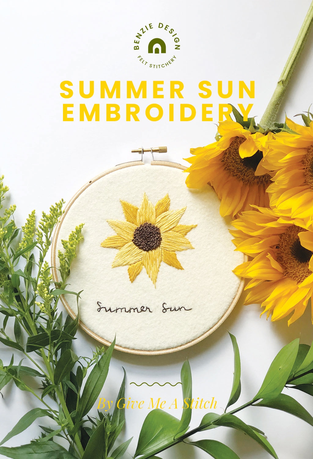 Sunflower Embroidery Tutorial Benzie Design