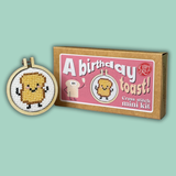 A Birthday Toast, Matchbox Cross Stitch Kit