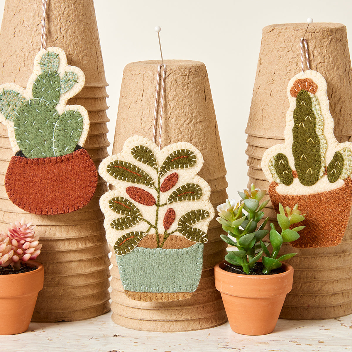 potted cacti and succulents Potted Cacti Ornaments