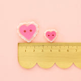 Pink Sweet Heart Buttons
