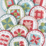 Cozy Quilt Block Felt Ornaments Pattern, Wild Olive