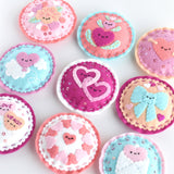 Hearts Day Felt Ornaments Pattern