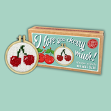 I Love You Cherry Much, Matchbox Cross Stitch Kit