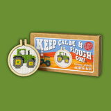 Keep Calm and Plough On, Matchbox Cross Stitch Kit