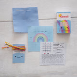 Rainbow Arc Matchbox Cross Stitch