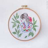 Folklore Lady, 6" Embroidery Kit