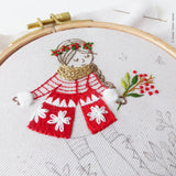 Snowy Girl, 4" Embroidery Kit