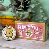 A Birthday Toast, Matchbox Cross Stitch Kit