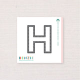 Stitchable Alphabet H, Deep Etch Die