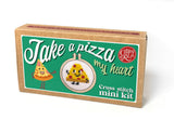 Take a Pizza My Heart, Matchbox Cross Stitch Kit