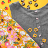 Yellow Daisy Buttons