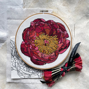 Peony, Embroidery Kit