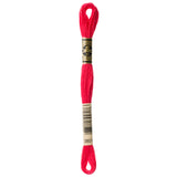 red embroidery floss, DMC 3801