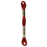 red embroidery floss, DMC 918