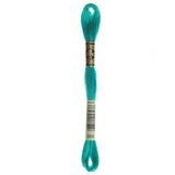 green embroidery floss, DMC 958