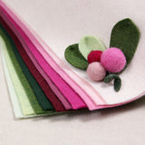 Burgundy Wool Blend Felt