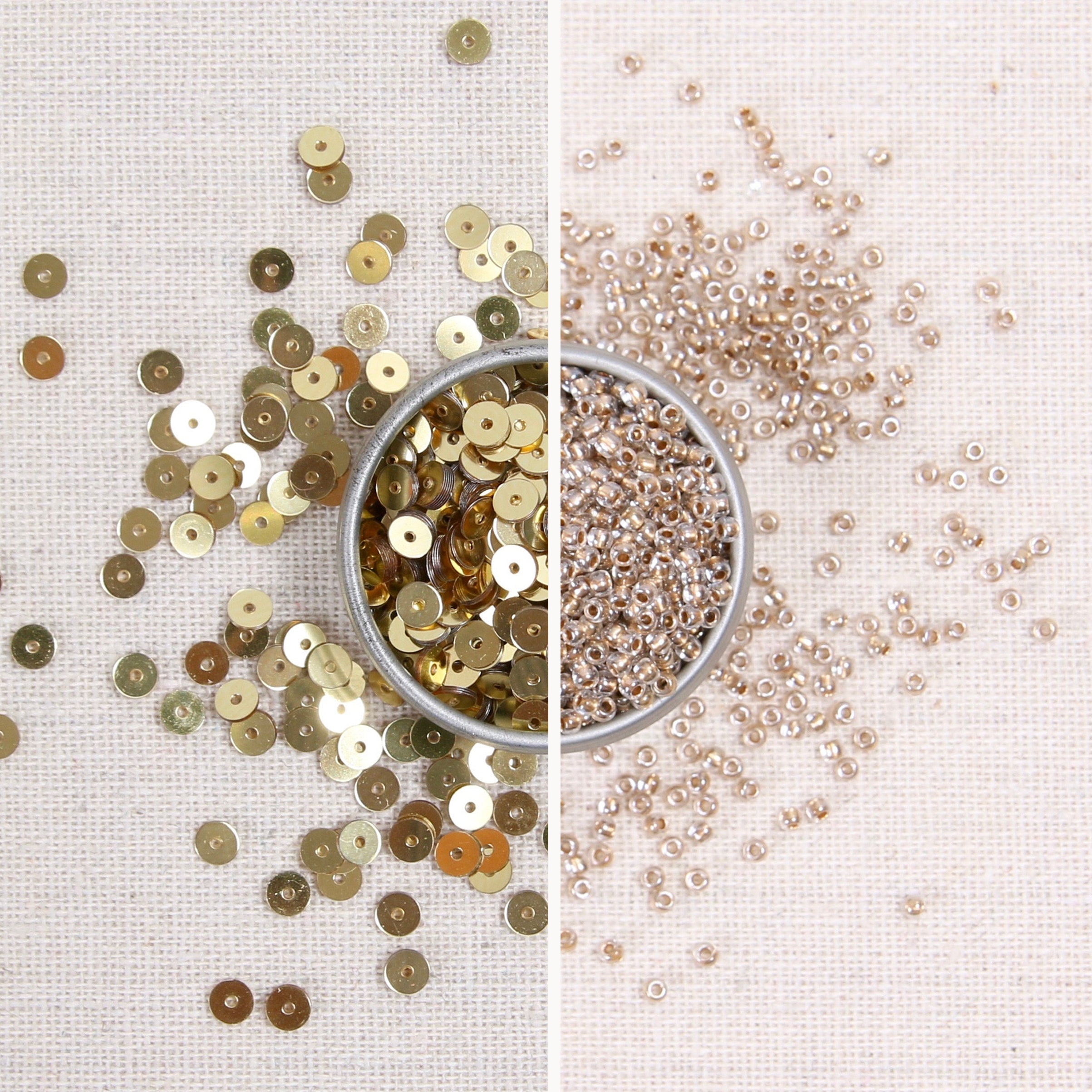 Metallic Sequins or Beads: Gold