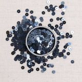 graphite sequins, dark gray sequins, charcoal sequins, black sequins