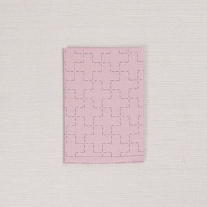 Sashiko Fabric in Cross in Blush Pink
