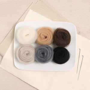 Neutral Colors Wool Roving