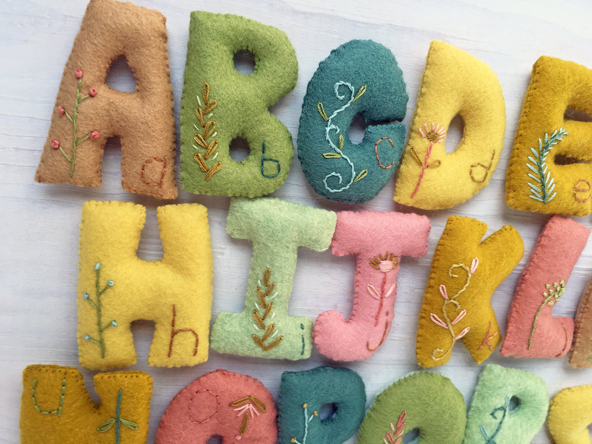 Alphabet Felt Pattern Benzie Design