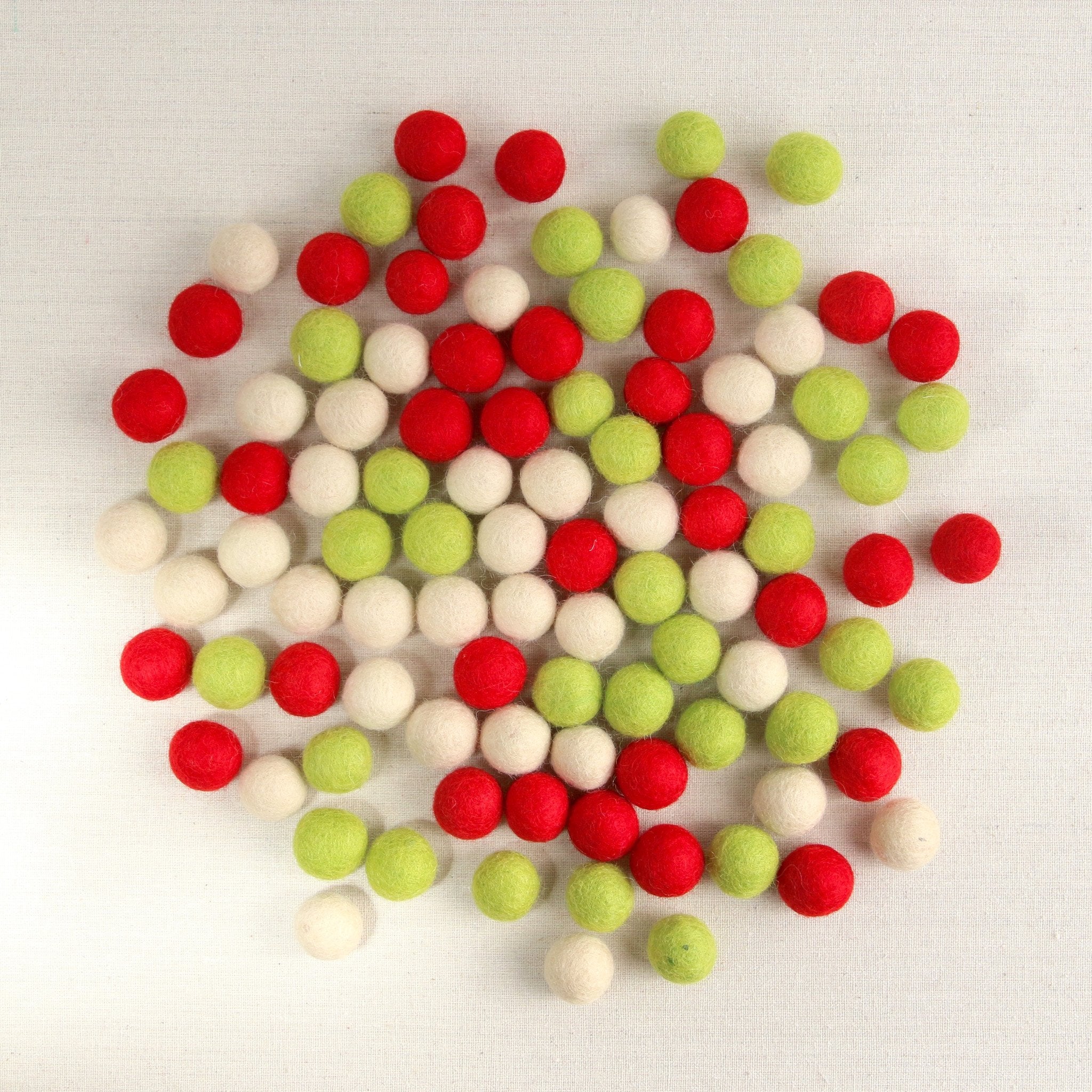 Red Felt Balls – Benzie Design