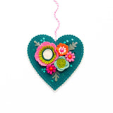 Modern Bouquet Heart DIY Ornament Kit, Blue