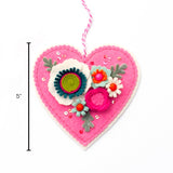 Modern Bouquet Heart DIY Ornament Kit, Pink