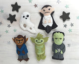 Classic Movie Monsters Felt Pattern