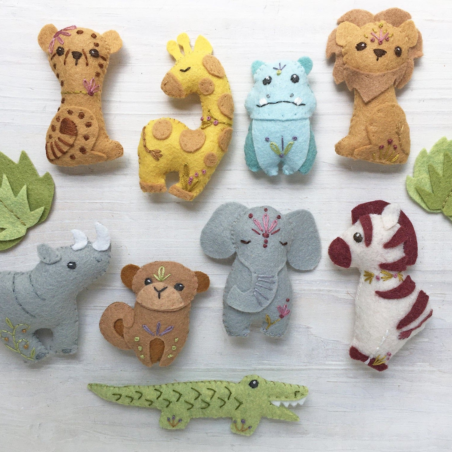 Safari Animals Felt Pattern