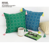 Sashiko Fabric, Circle Pattern in Green