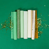 st. Patrick's day felt, green felt palette, metallic felt