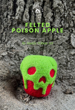 Needle Felted Poison Apple