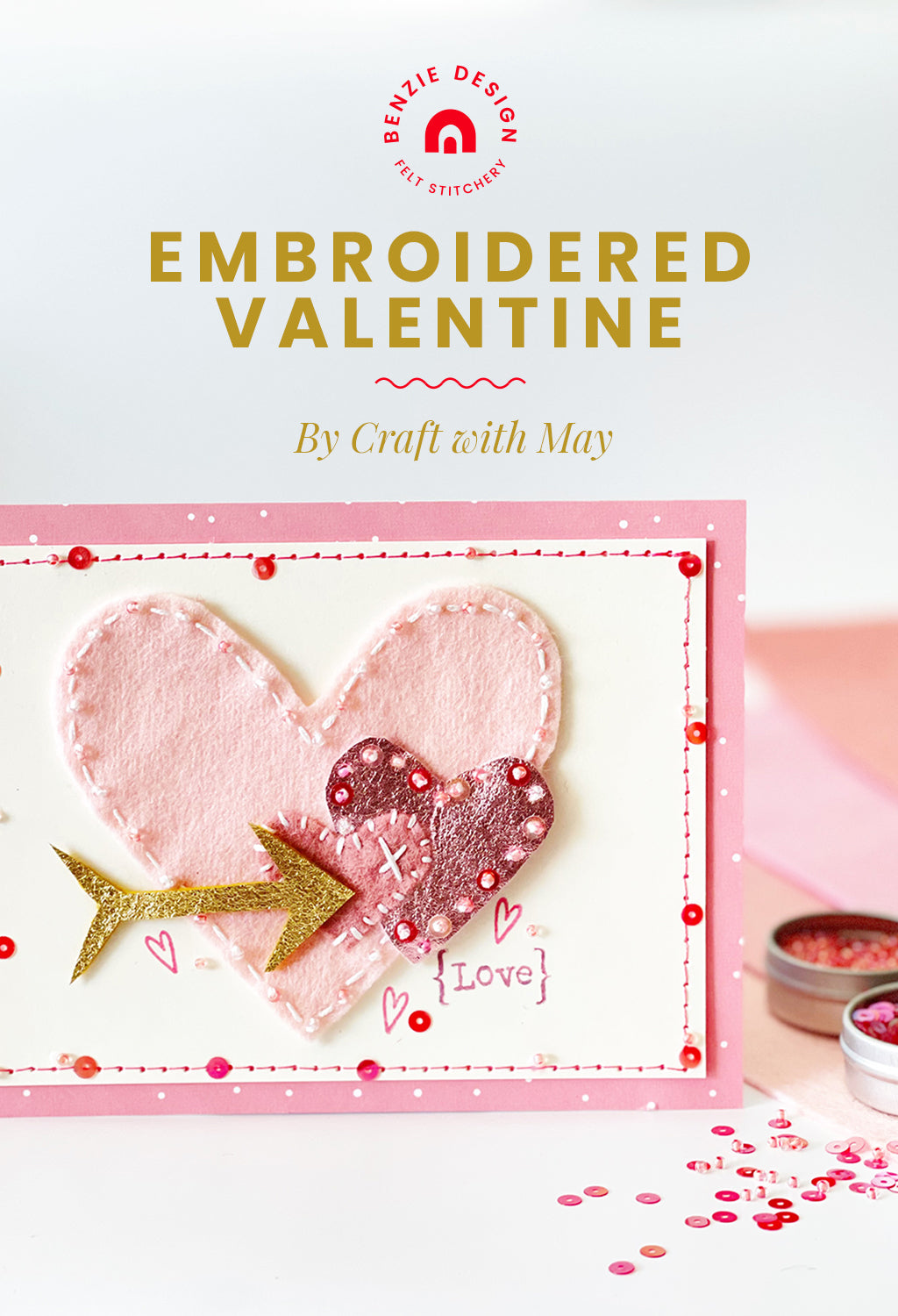 Embroidered Valentine Card