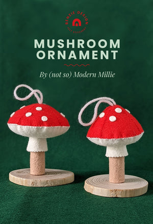 Felt Mushroom Ornament DIY