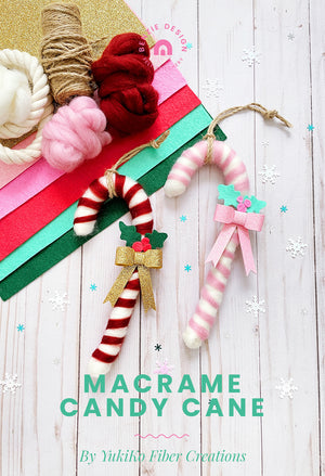 Macrame Candy Cane