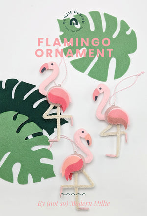 Pom-pom Flamingo Ornament