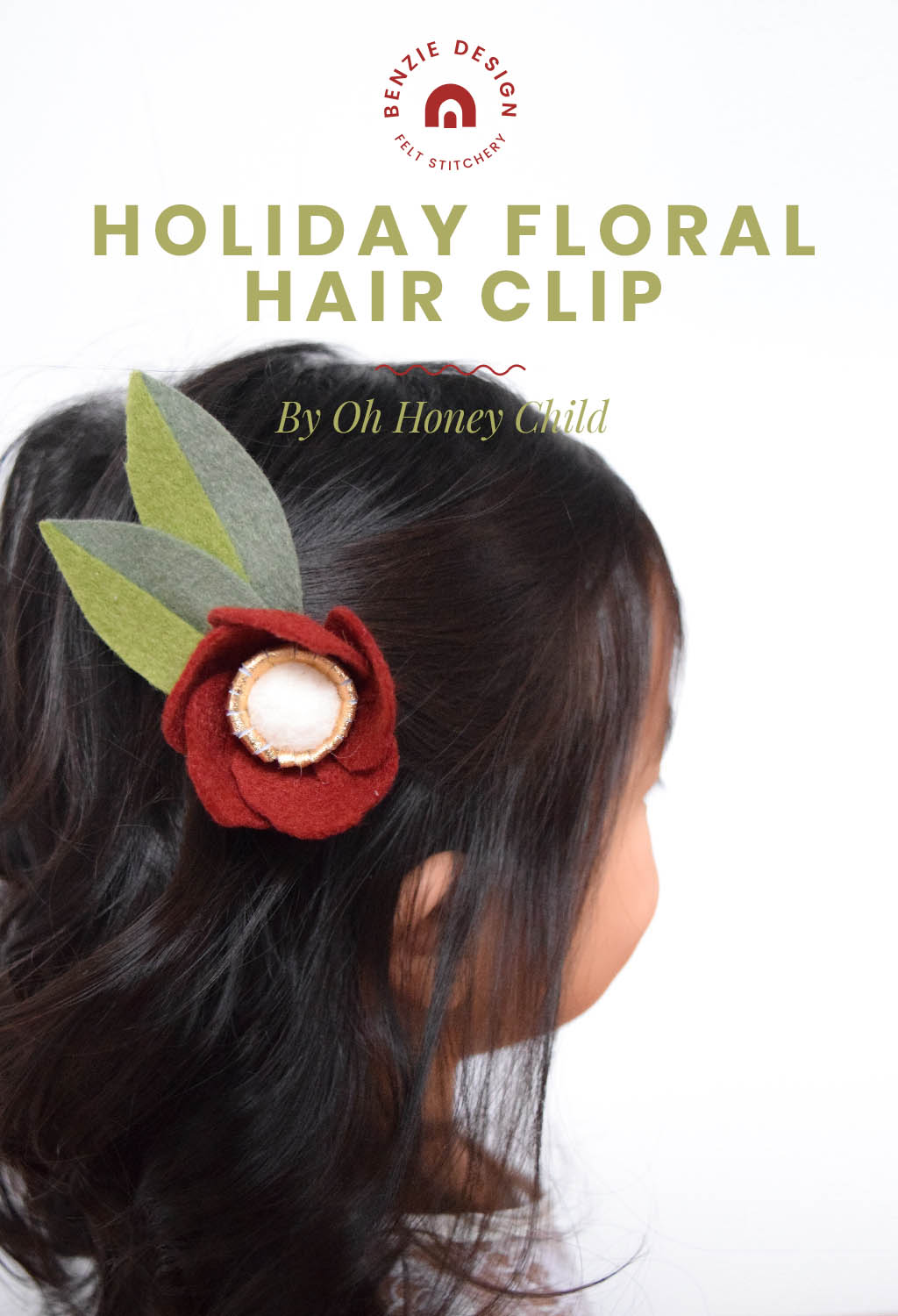 Holiday Floral Hair Clip