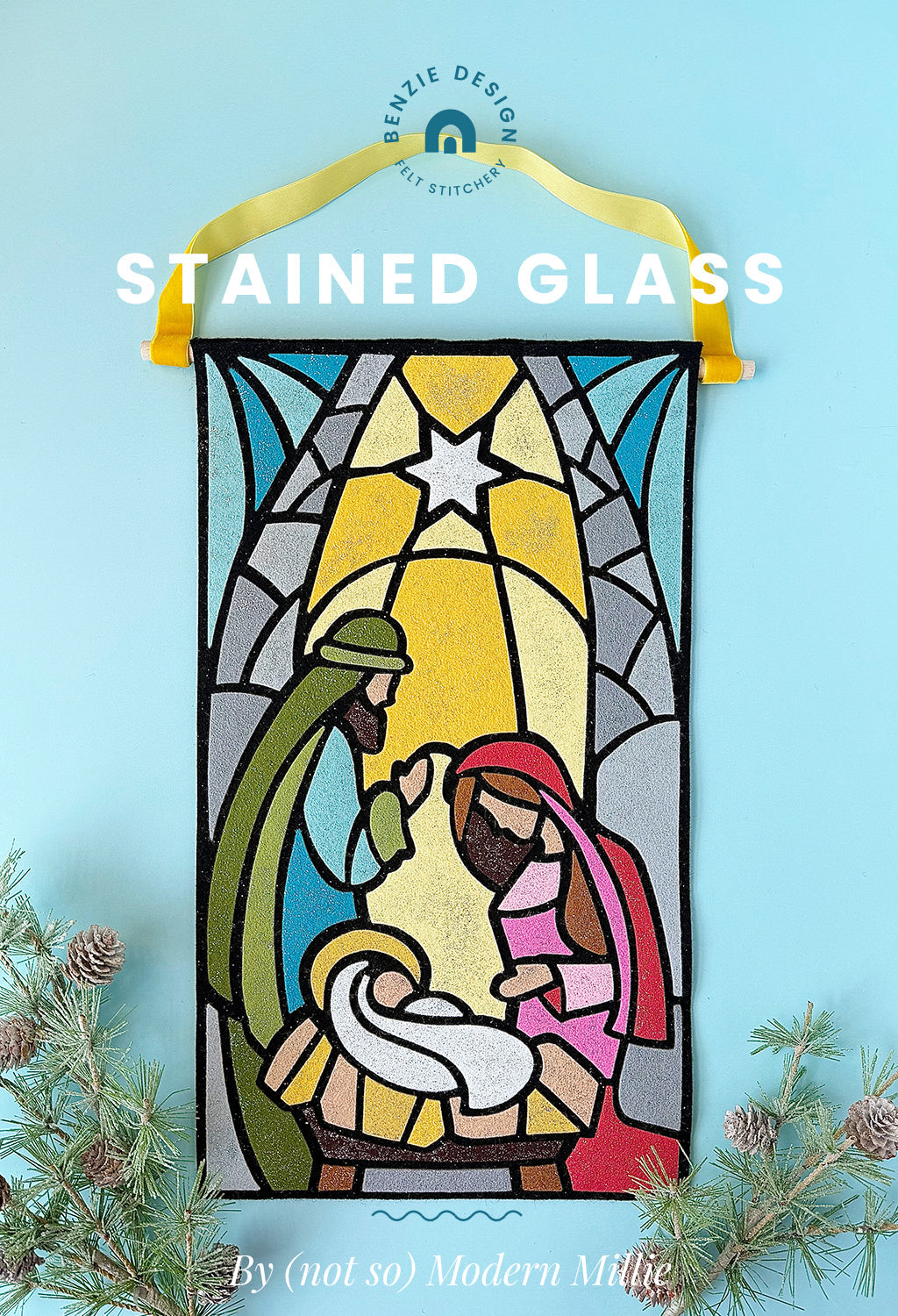 Felt Stained Glass Nativity
