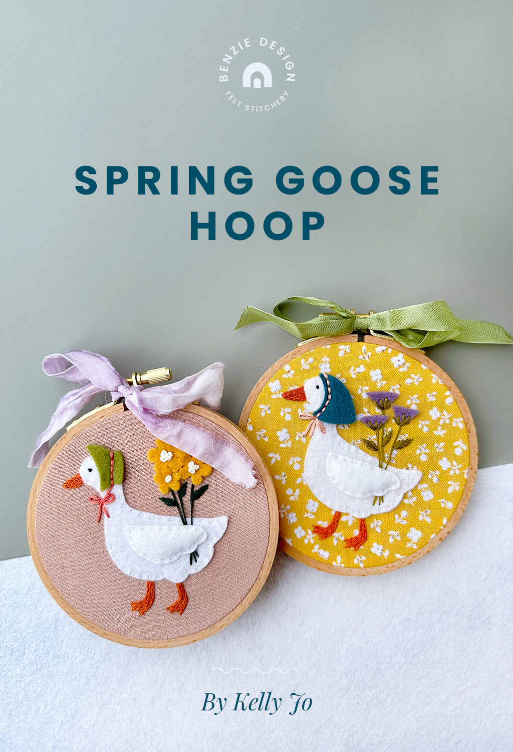 Spring Goose Hoop Art