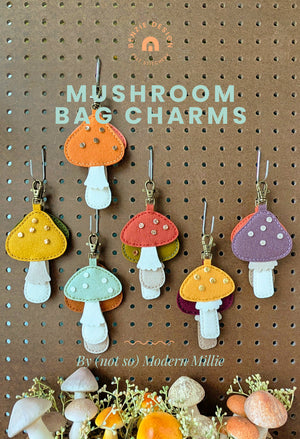 Mushroom Bag Charms Tutorial