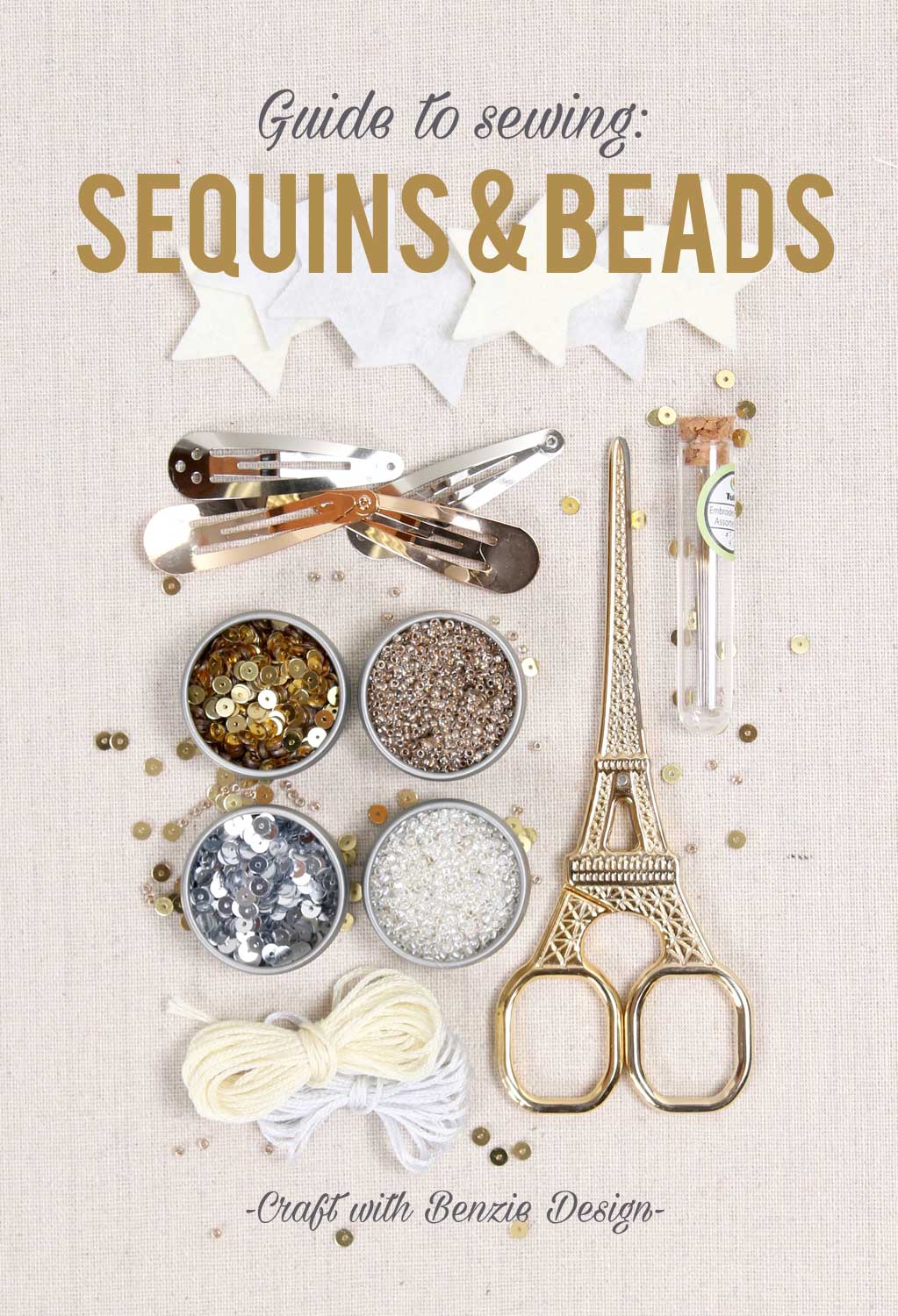 Sewing Sequins & Beads to Felt