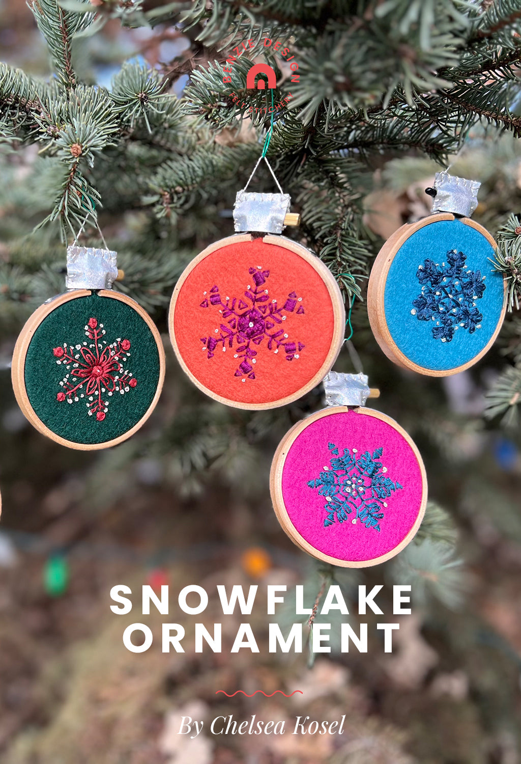 Embroidered Snowflake Ornaments