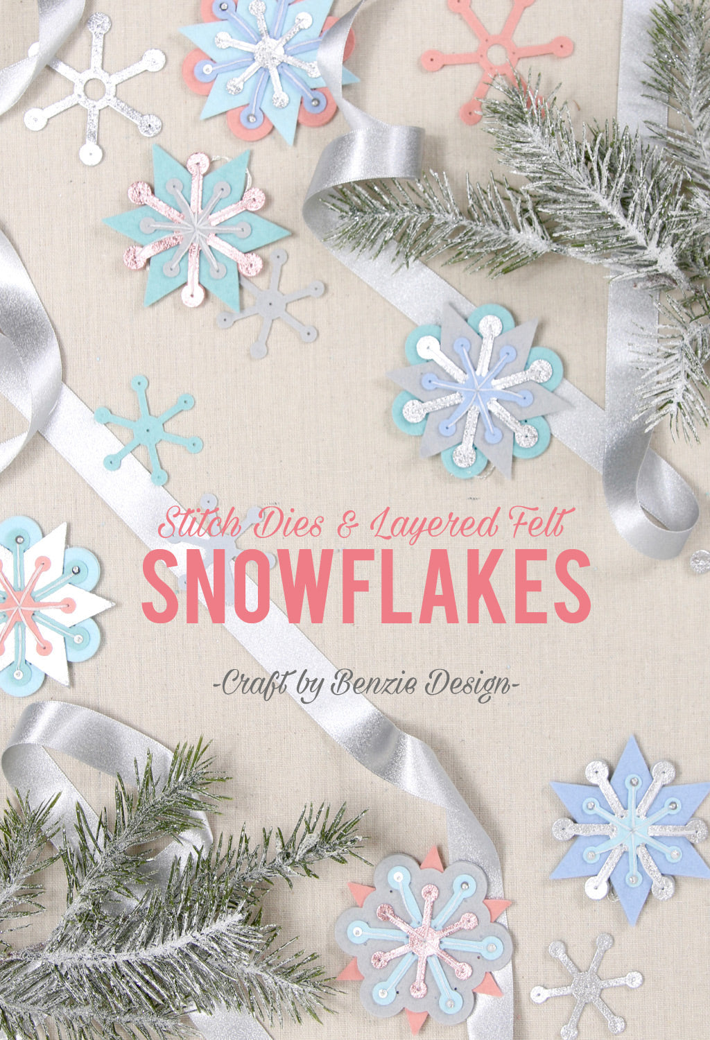 Snowflake Ornaments using Stitched Dies