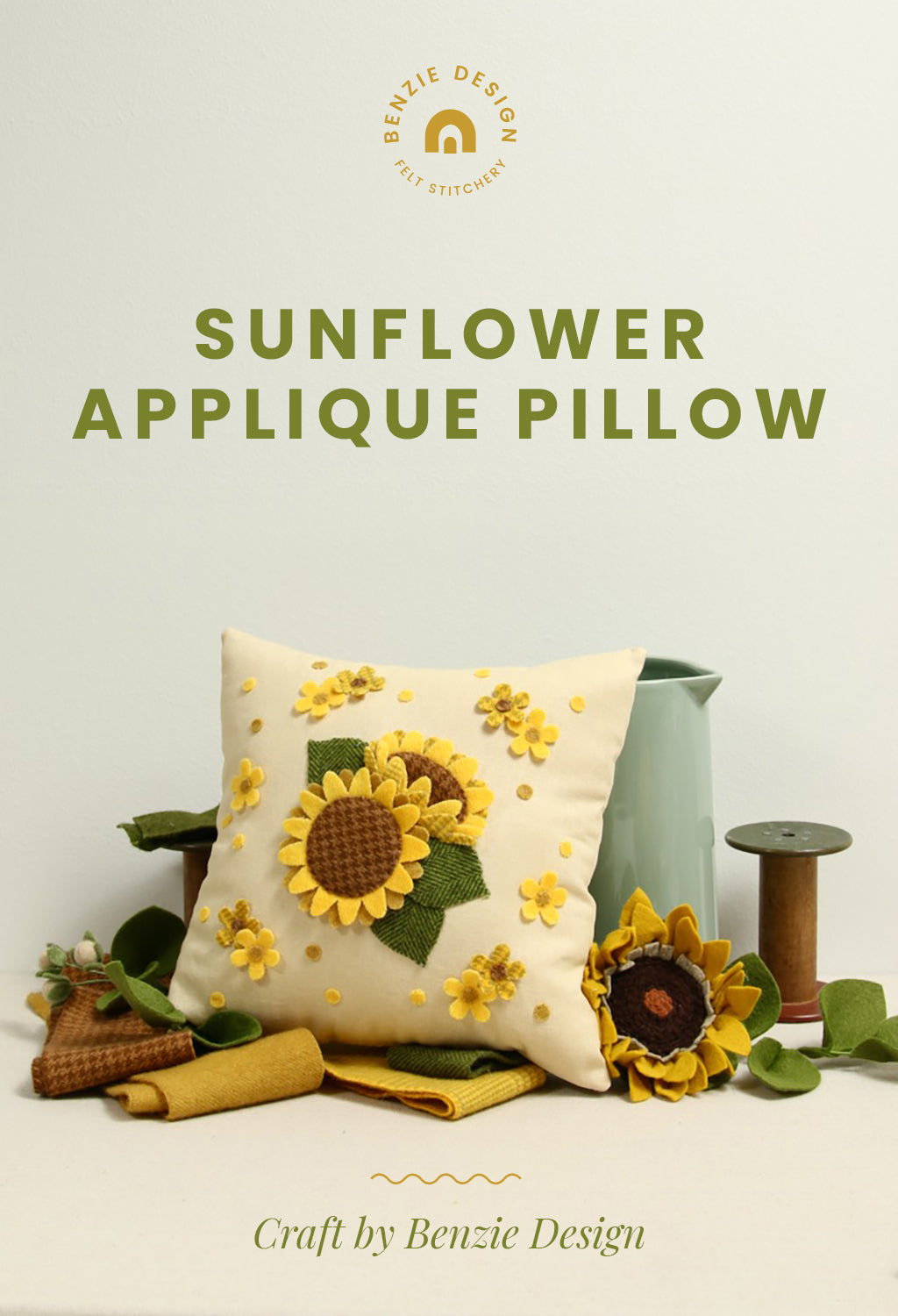 Sunflower Applique Pillow
