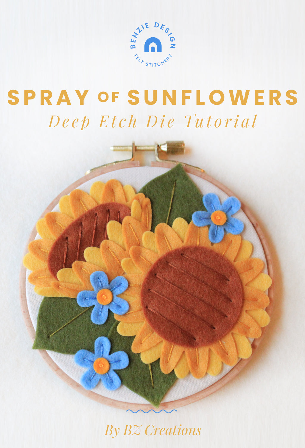 Spray of Sunflowers, Deep Etch Die Tutorial