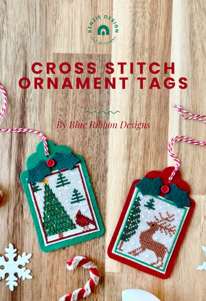 Cross Stitch Ornament Tags