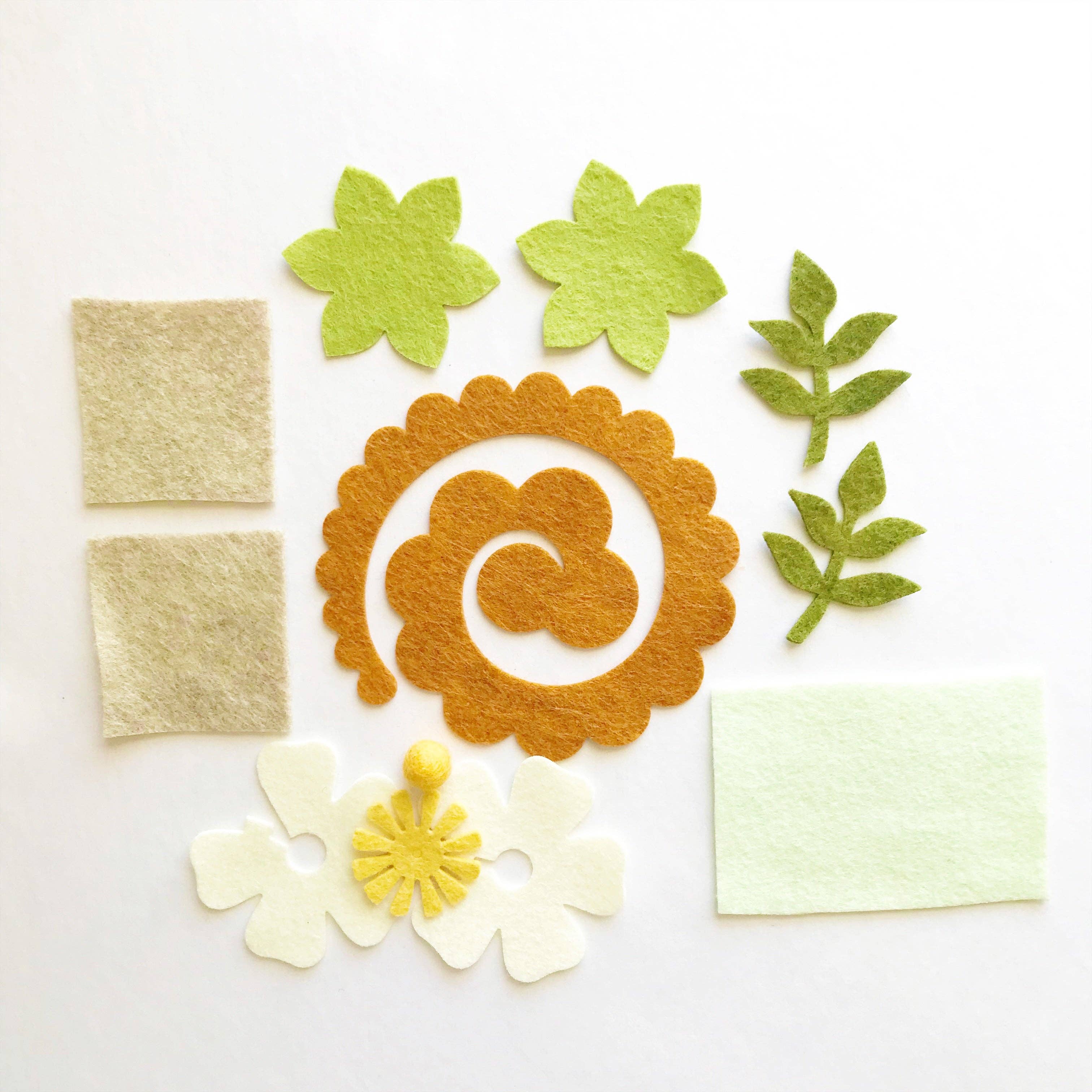 Mini Autumn Succulent Felt Flower Kit